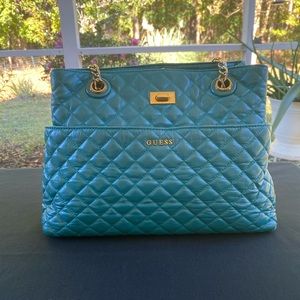 Guess Quilted Purse in Teal